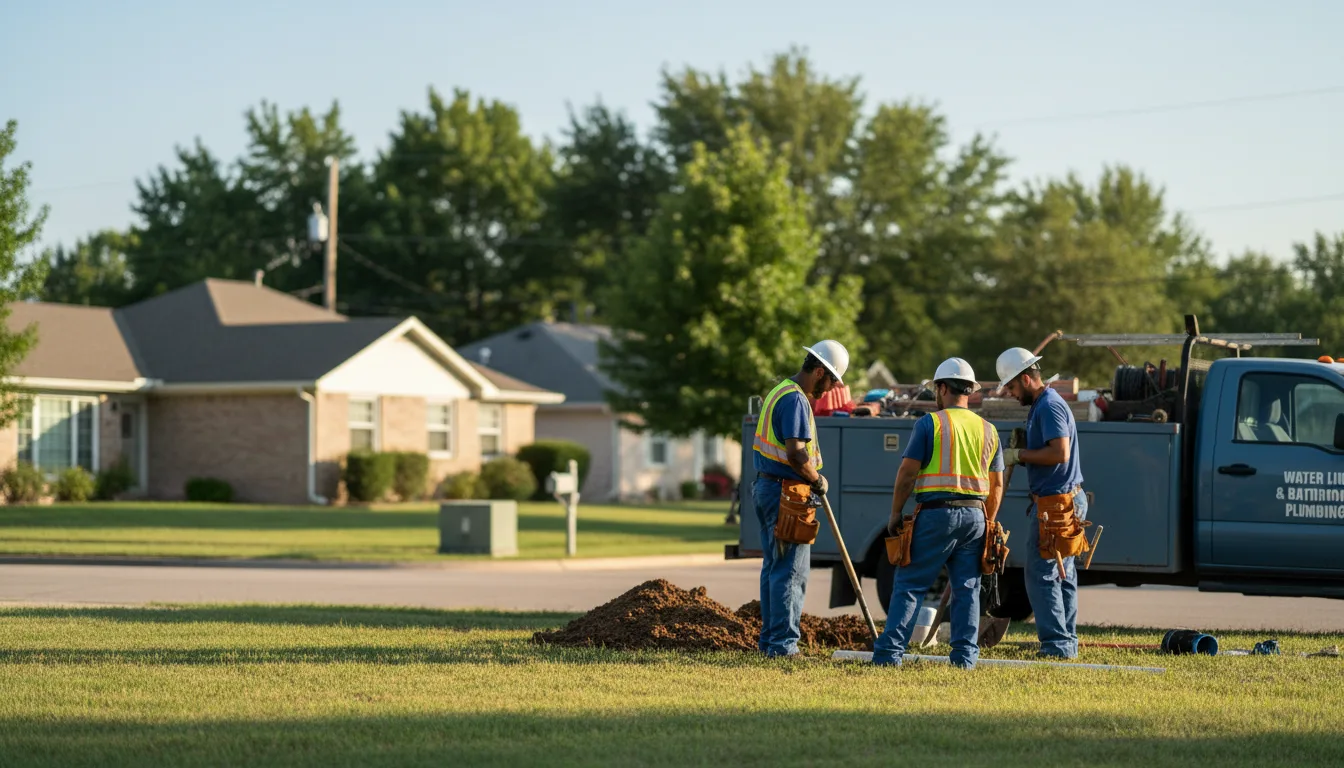 Residential water line and bathroom plumbing service in Woodbine, KS